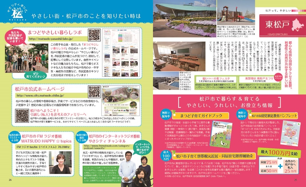 松戸やさしい暮らしガイド25・26ページ写真